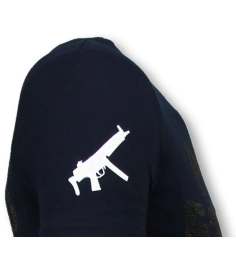 CAMISETAS  PABLO ESCOBAR NARCOS RHINESTONE CAMISETAS PERSONALIZADAS  AZUL