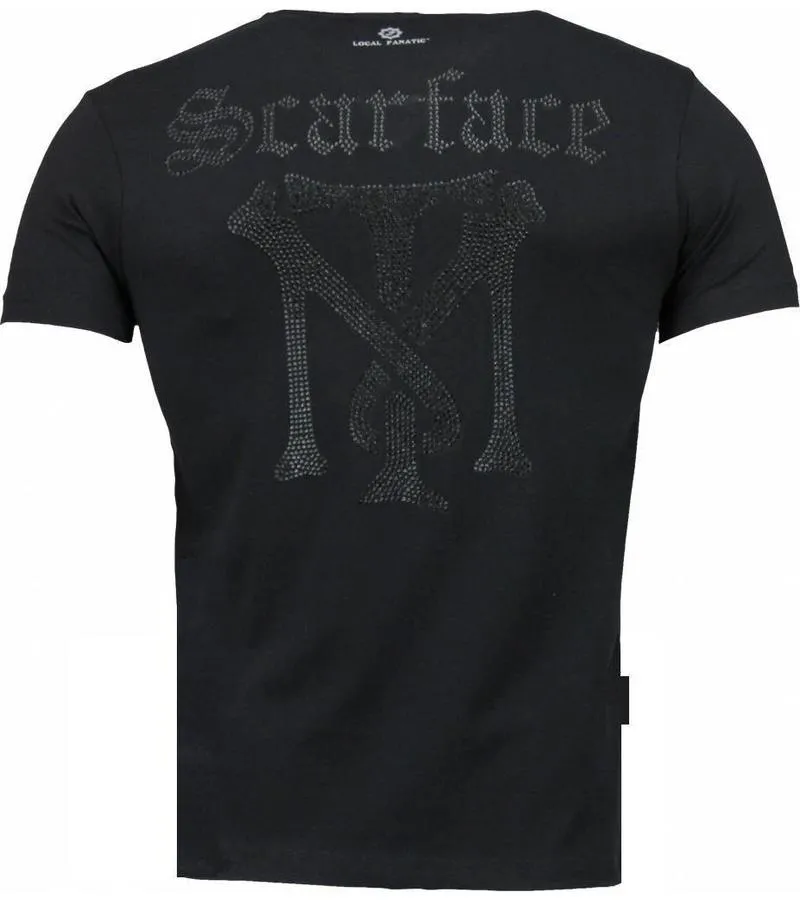 CAMISETAS  SCARFACE TM CAMISETAS PERSONALIZADAS  NEGRO