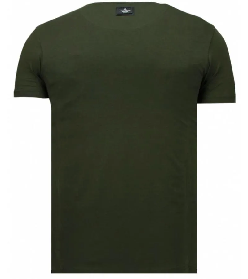 CAMISETAS  SKULL REBEL RHINESTONE CAMISETAS PERSONALIZADAS  VERDE