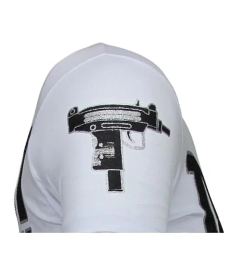 CAMISETAS  TERROR PANDA  RHINESTONE CAMISETAS   BLANCO