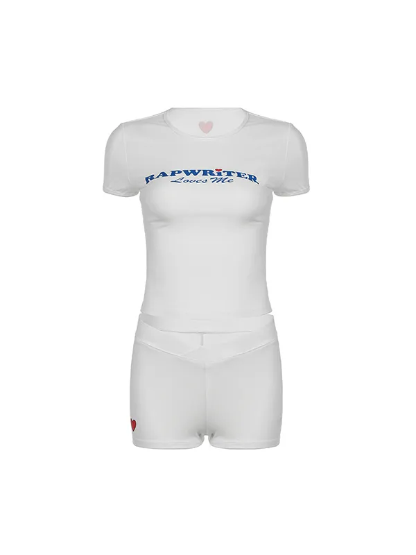 Camisetas y camisetas sin mangas con medias estampadas con letras American Hot Girl