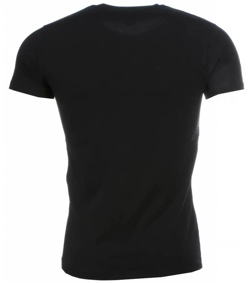 CAMISETAS  ZIDANE PRINT  NEGRO