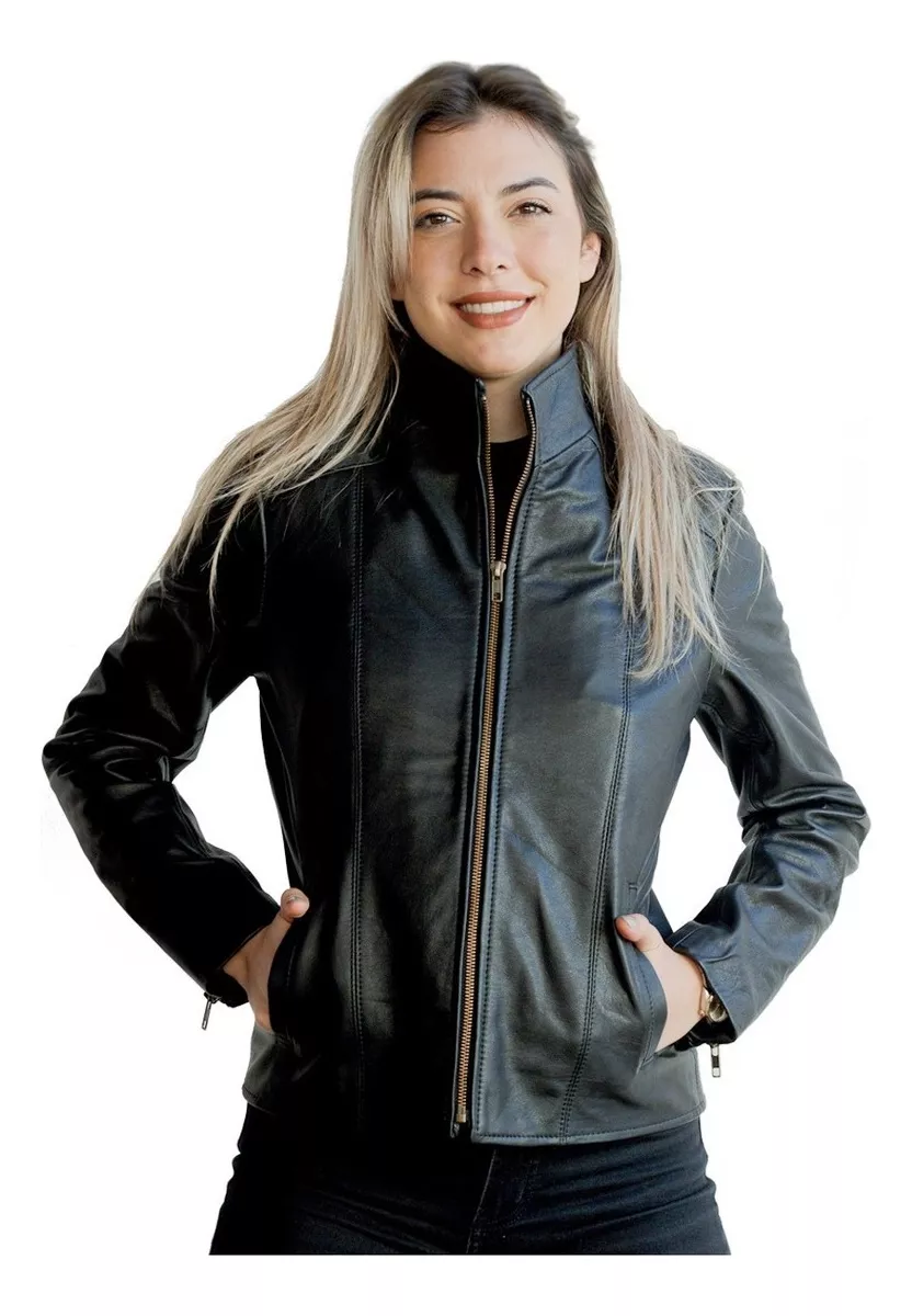 CAMPERA DE CUERO DE VACA DE MUJER, CUERO VACUNO 100%  128