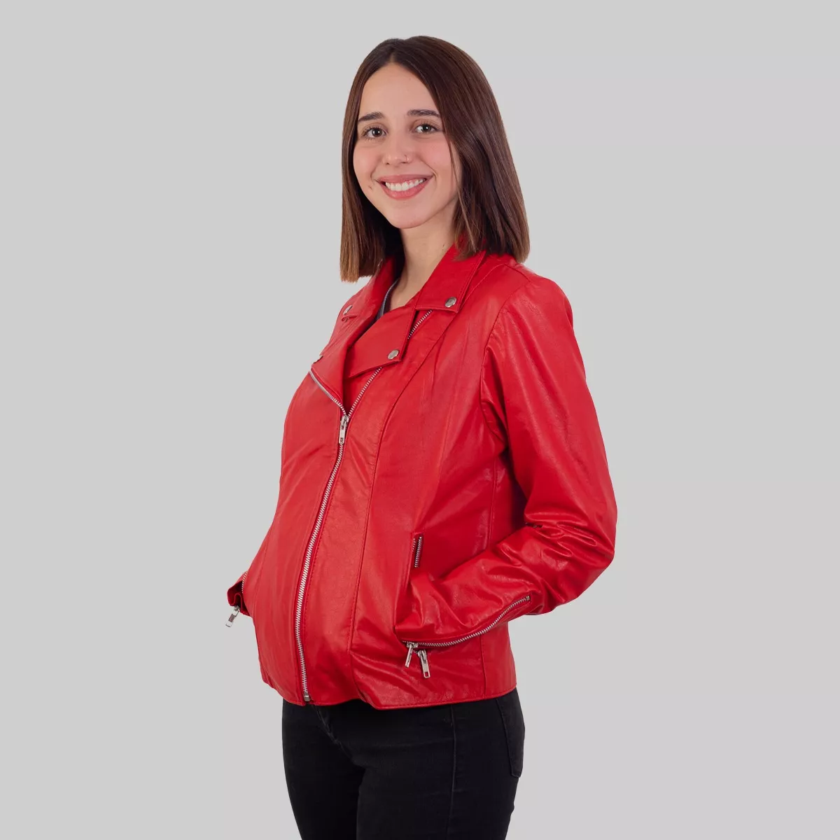 CAMPERA DE CUERO DE VACA DE MUJER, CUERO VACUNO 100%  134