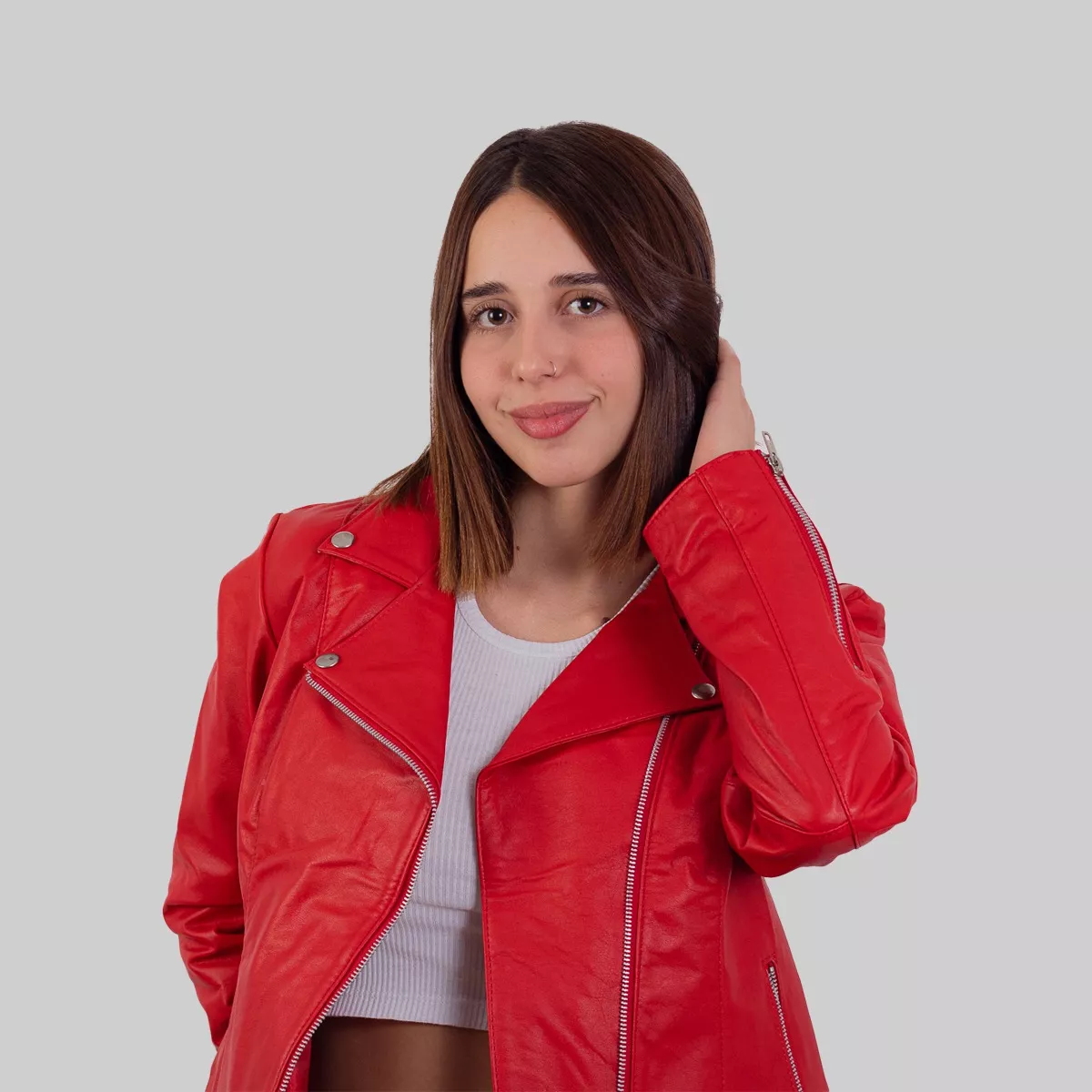 CAMPERA DE CUERO DE VACA DE MUJER, CUERO VACUNO 100%  134