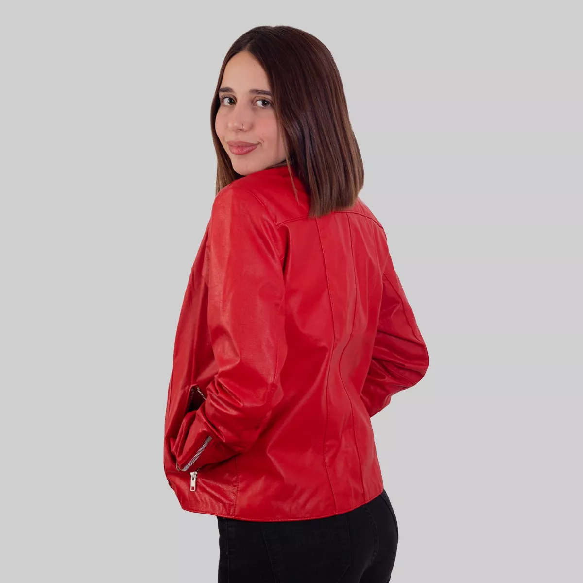 CAMPERA DE CUERO DE VACA DE MUJER, CUERO VACUNO 100%  134