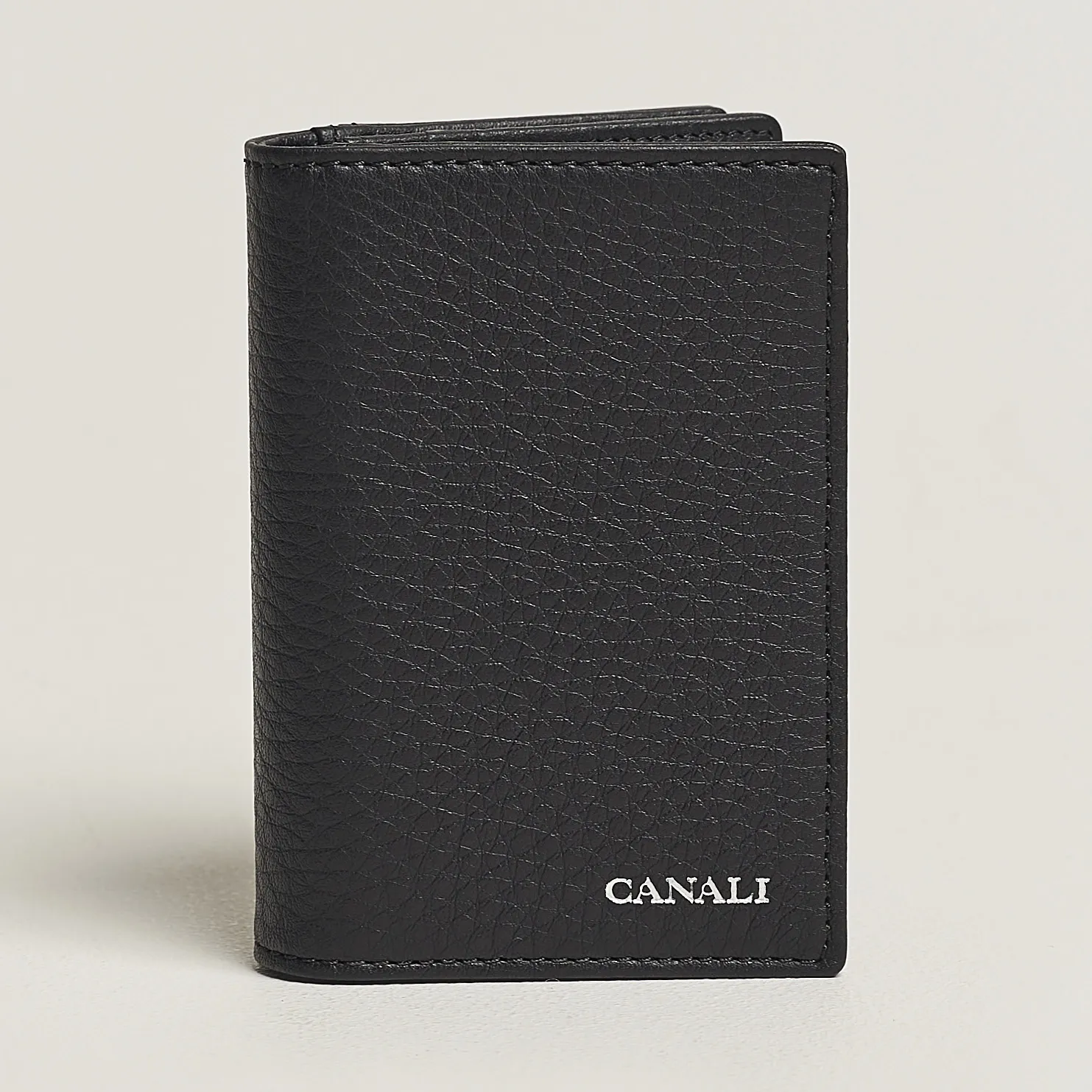 Canali Grain Leather Billfold Black