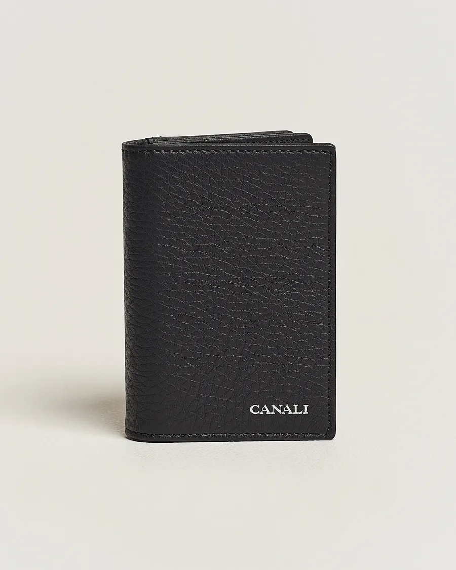 Canali Grain Leather Billfold Black