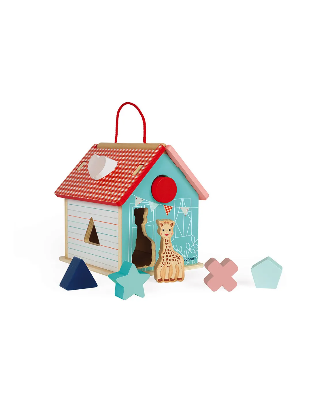 Casa de madera con formas Sophie la Jirafa de Janod