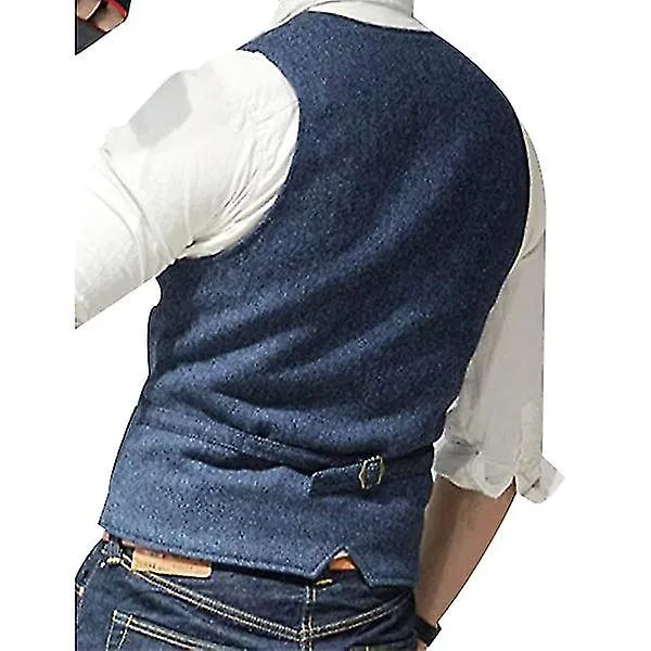 Chalecos de negocios casuales para hombres, chaleco ligero Chaleco de traje de ajuste delgado
