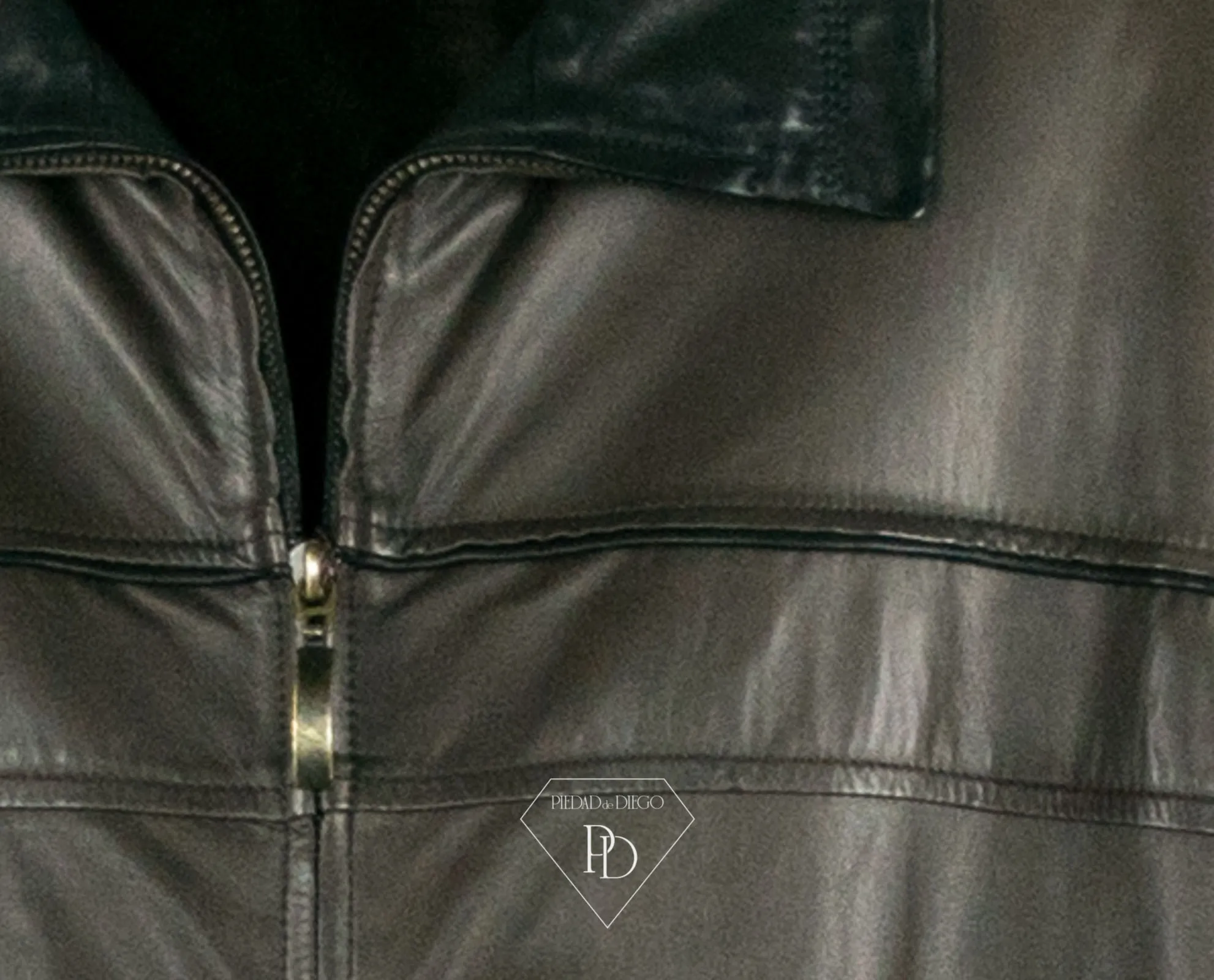 Chaqueta de cuero Hombre Marrón