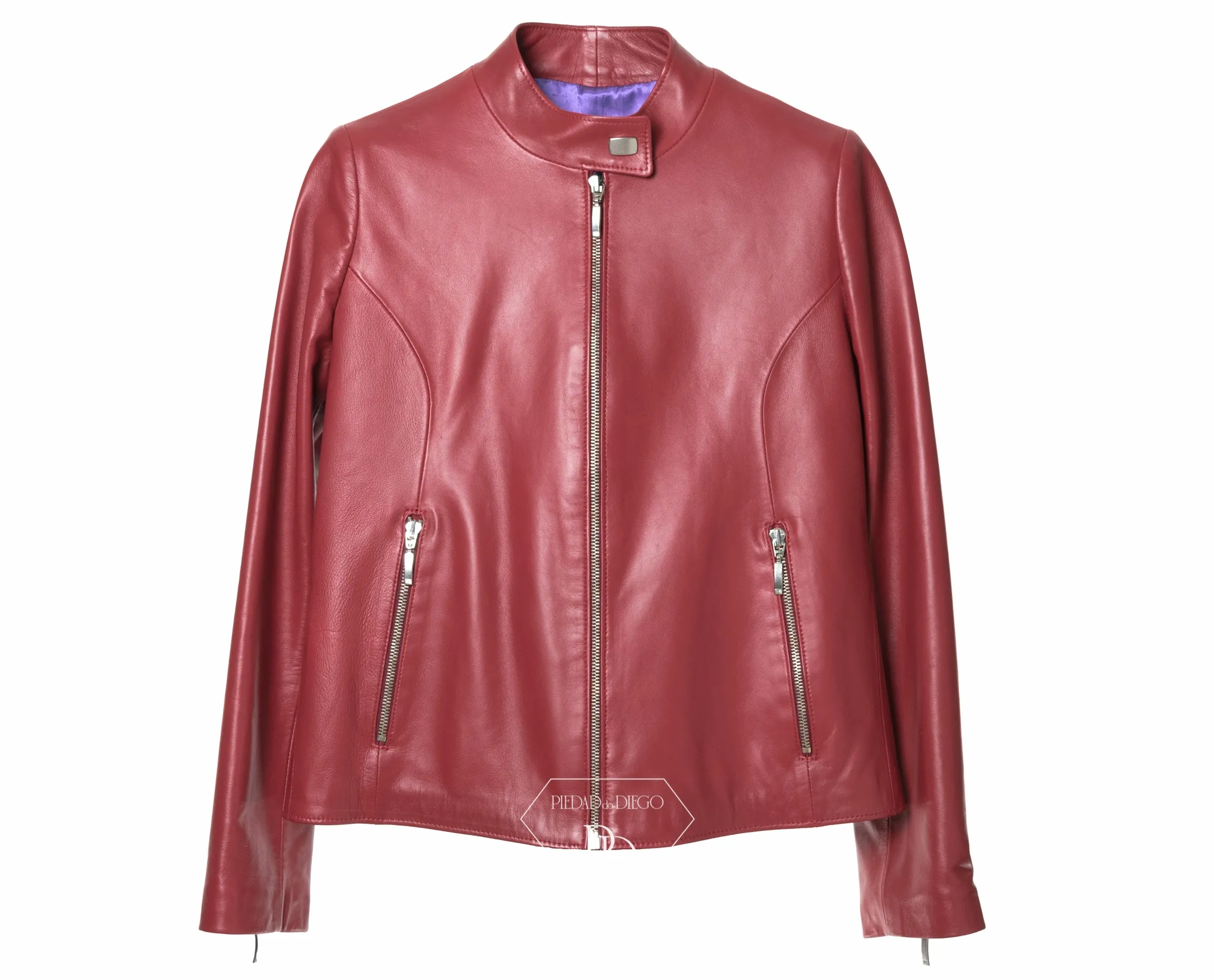 Chaqueta de Cuero mujer Cereza