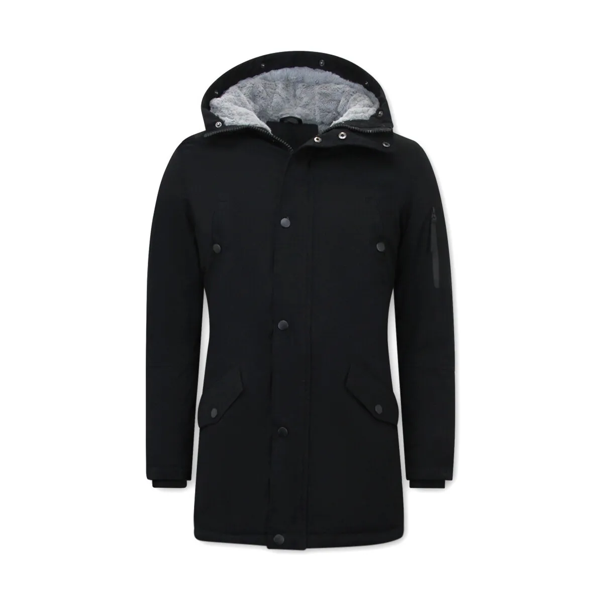 Chaqueta De Invierno Negra Para
