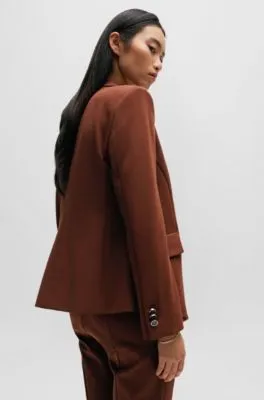 Chaqueta regular fit de sarga elástica