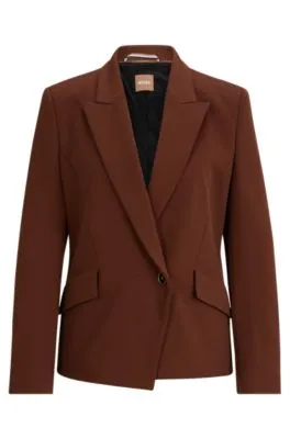 Chaqueta regular fit de sarga elástica