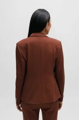 Chaqueta regular fit de sarga elástica