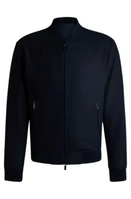 Chaqueta slim fit con cremallera bidireccional en la parte delantera
