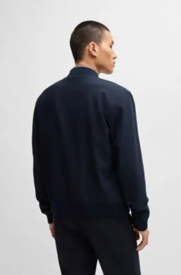 Chaqueta slim fit con cremallera bidireccional en la parte delantera
