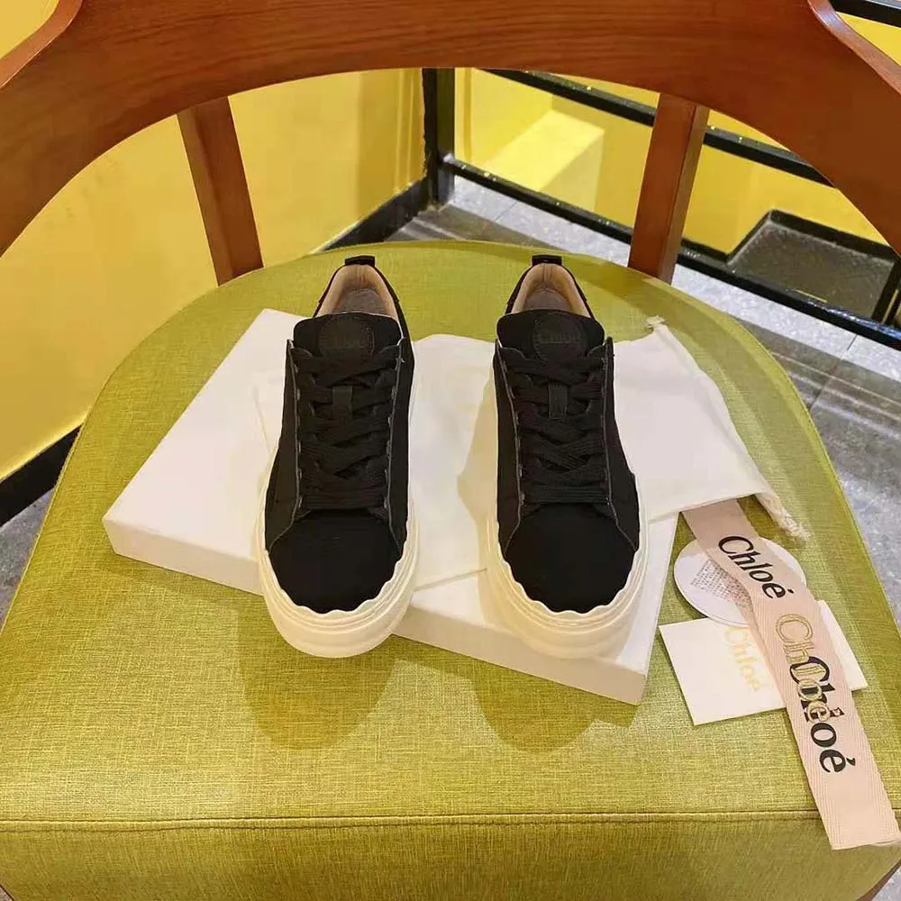 CHLOE MUJER LAUREN SNEAKER DE LONA BORDADANEGRO