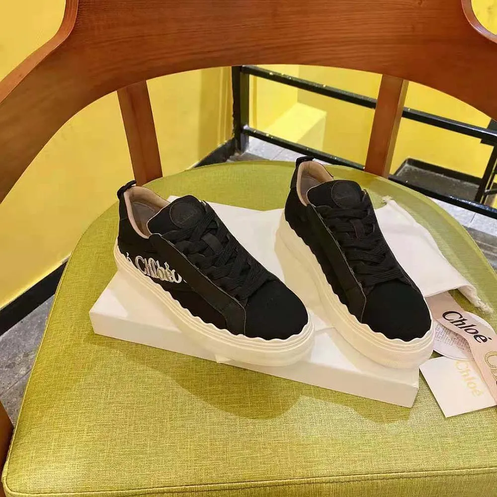 CHLOE MUJER LAUREN SNEAKER DE LONA BORDADANEGRO