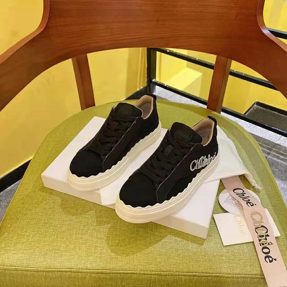 CHLOE MUJER LAUREN SNEAKER DE LONA BORDADANEGRO