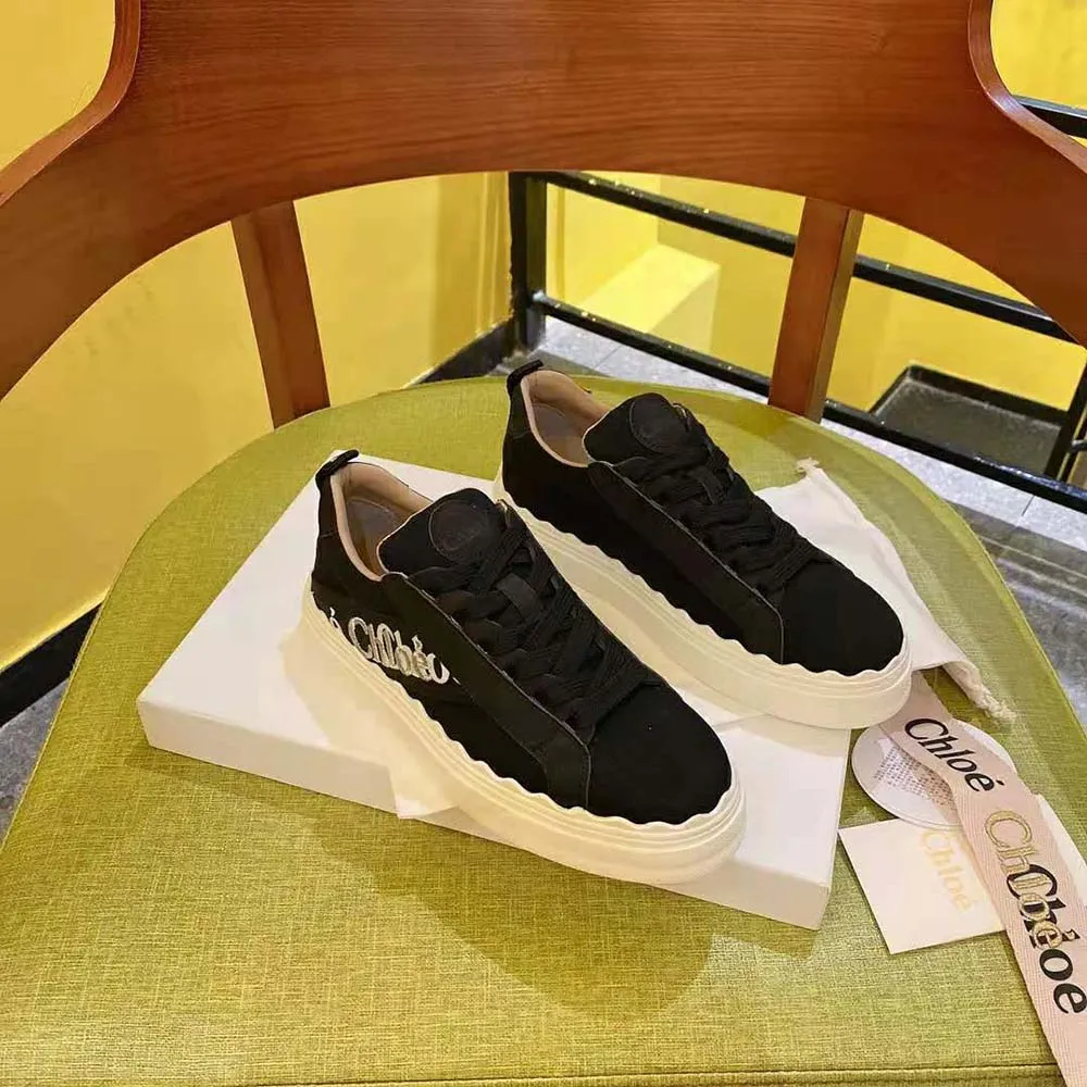 CHLOE MUJER LAUREN SNEAKER DE LONA BORDADANEGRO