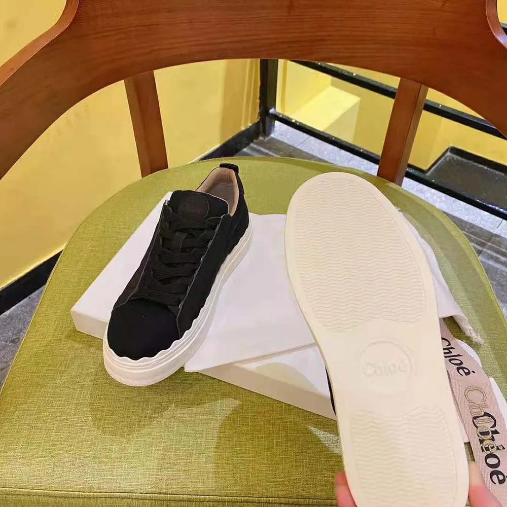 CHLOE MUJER LAUREN SNEAKER DE LONA BORDADANEGRO