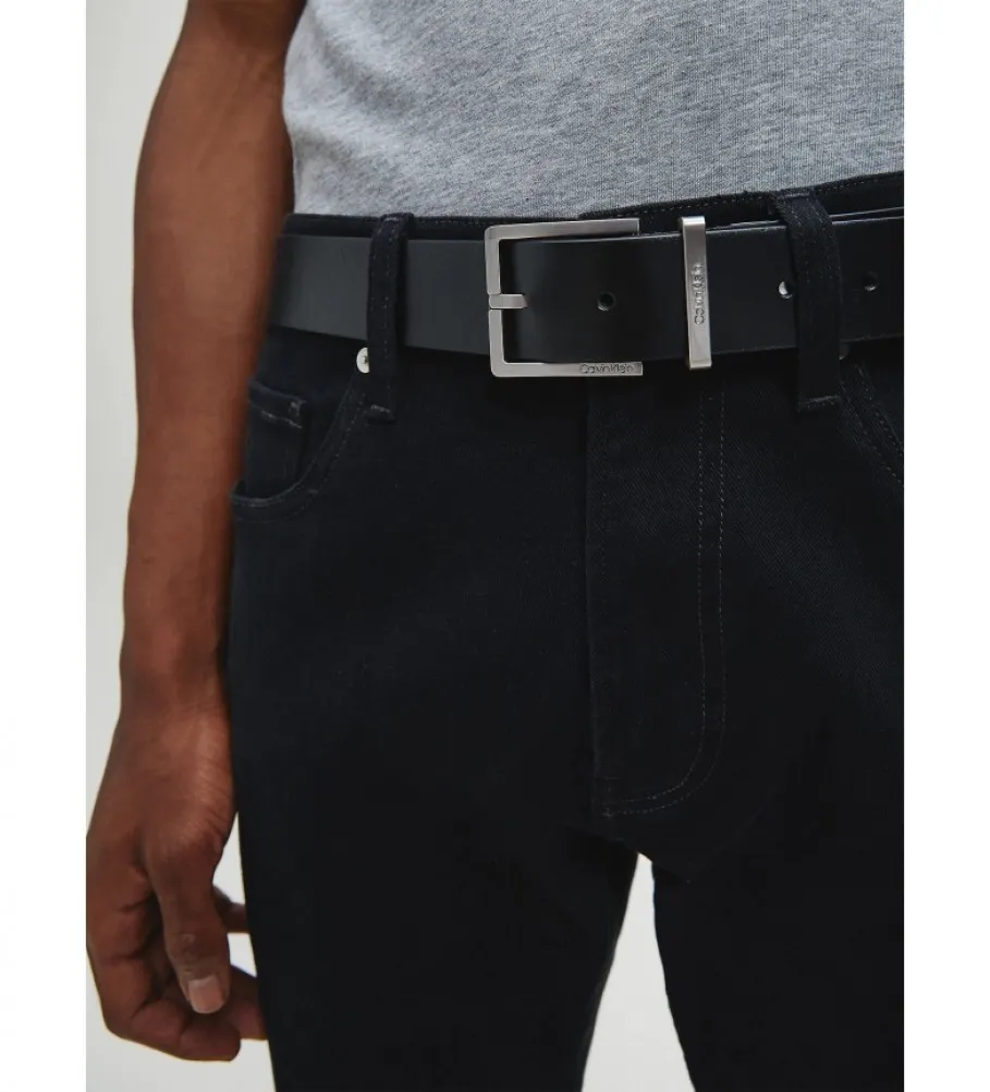 Cinturón de piel Cuero negro