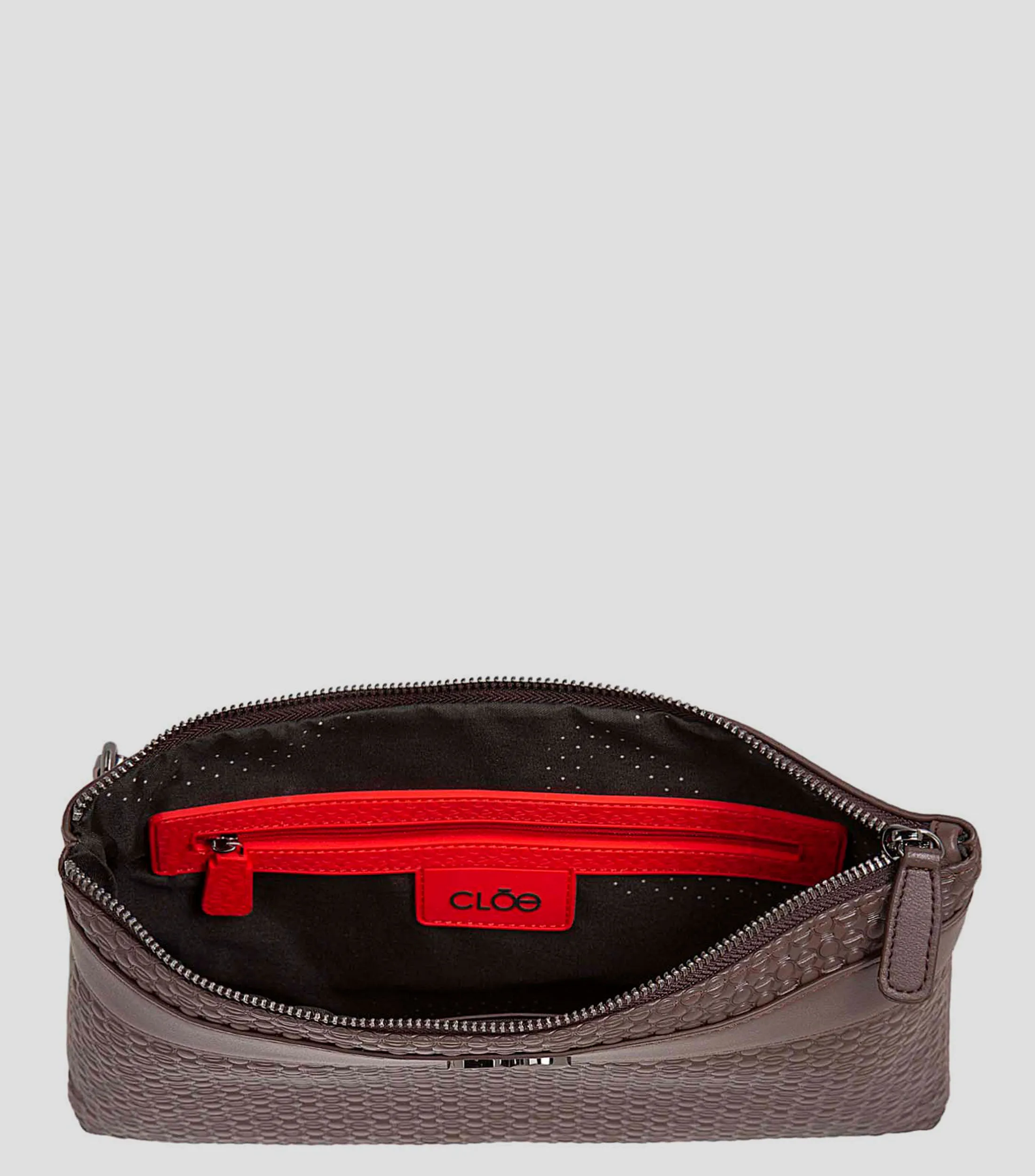 Clóe Bolso Wristlet en piel con monogram Hombre