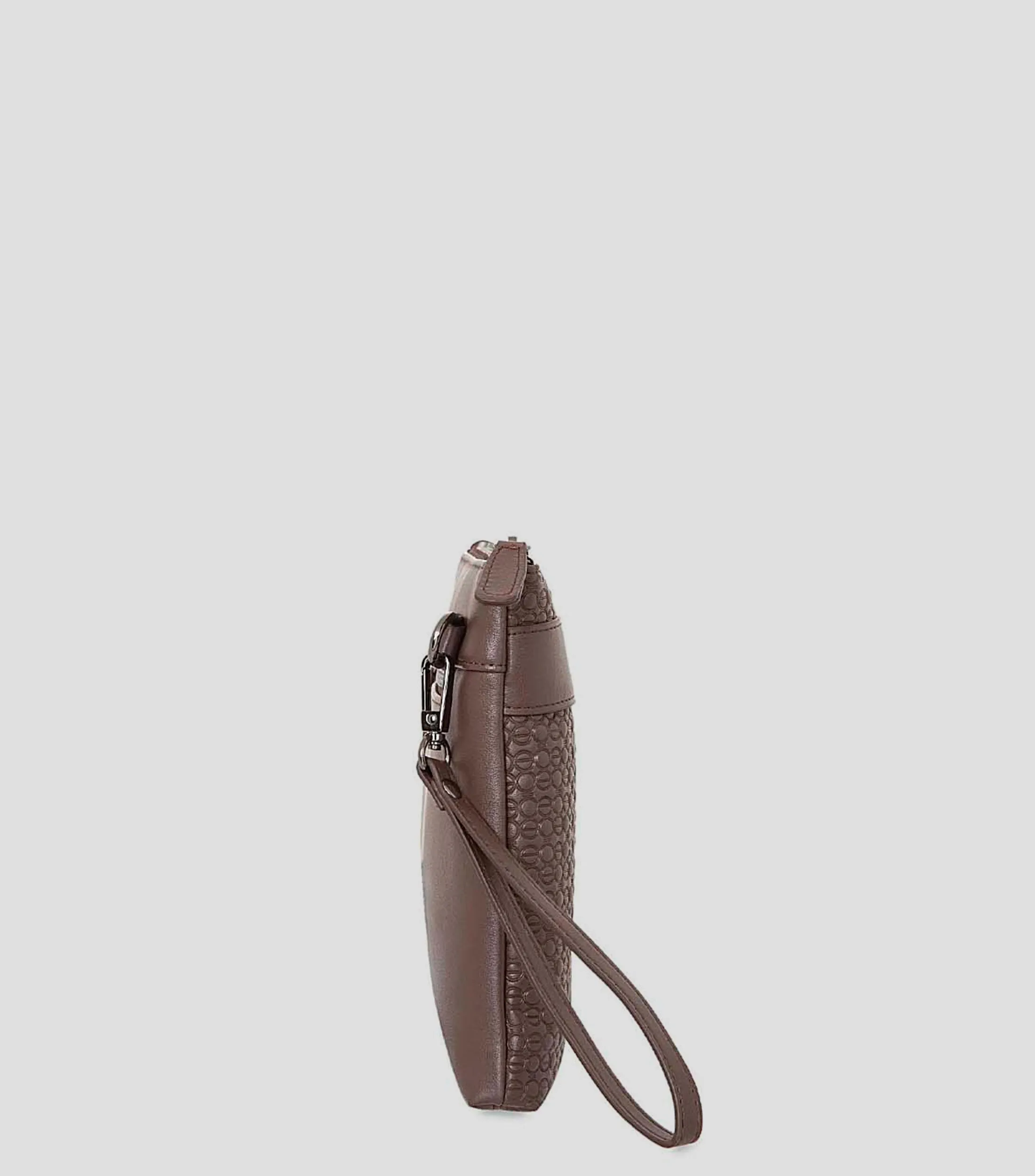 Clóe Bolso Wristlet en piel con monogram Hombre