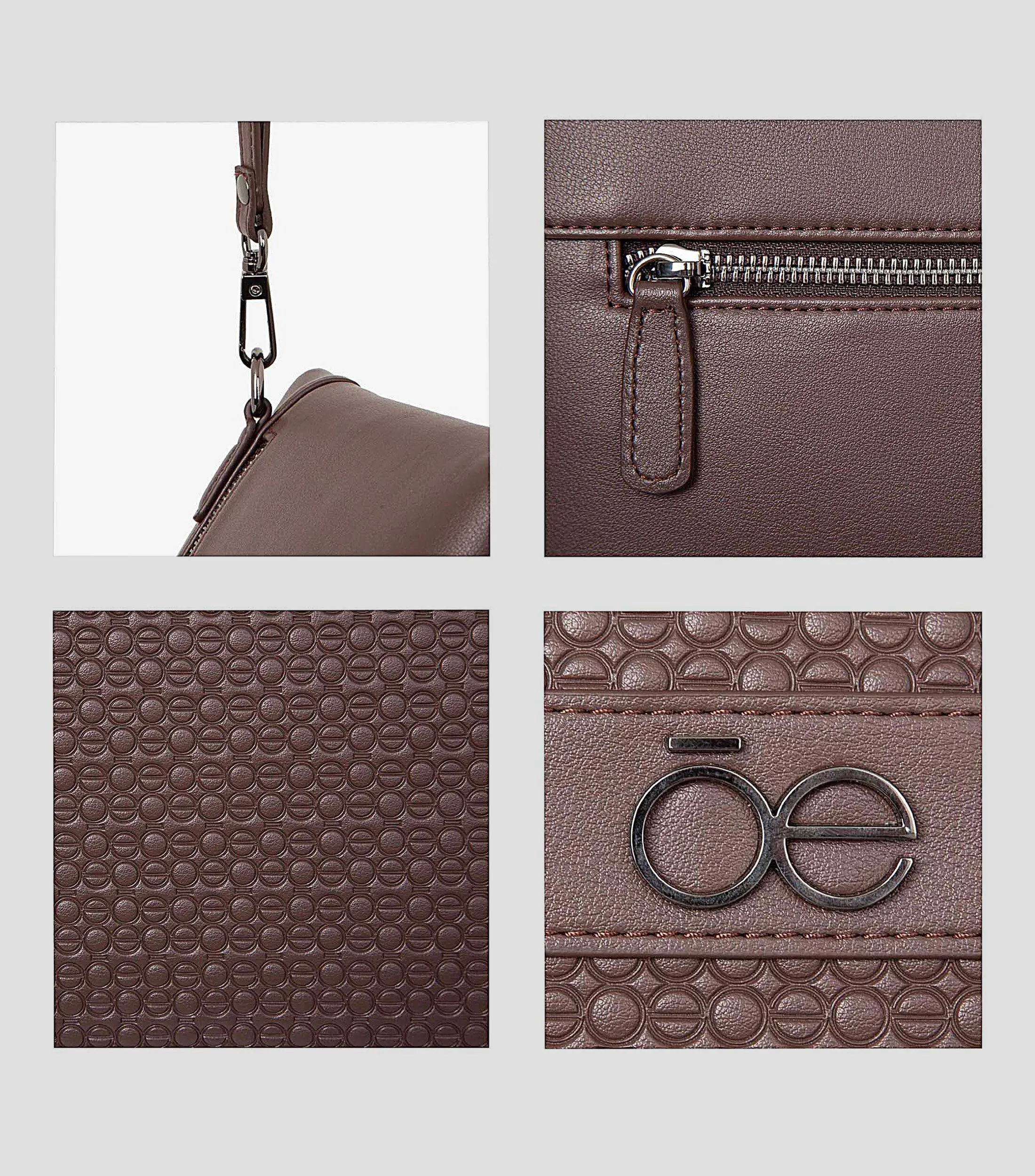 Clóe Bolso Wristlet en piel con monogram Hombre