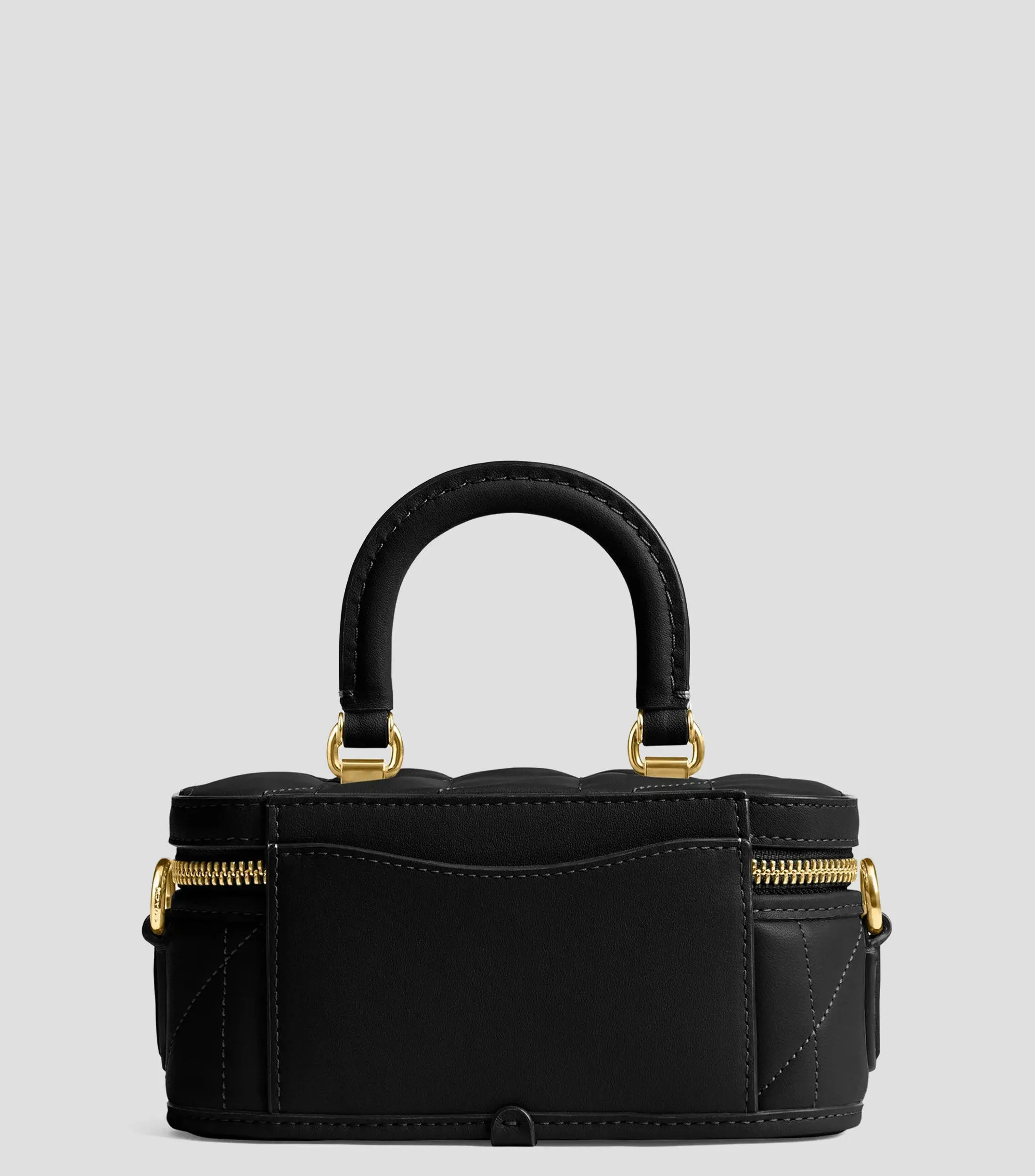 Coach Bolso crossbody en piel negro Quilted Trail 12 Mujer