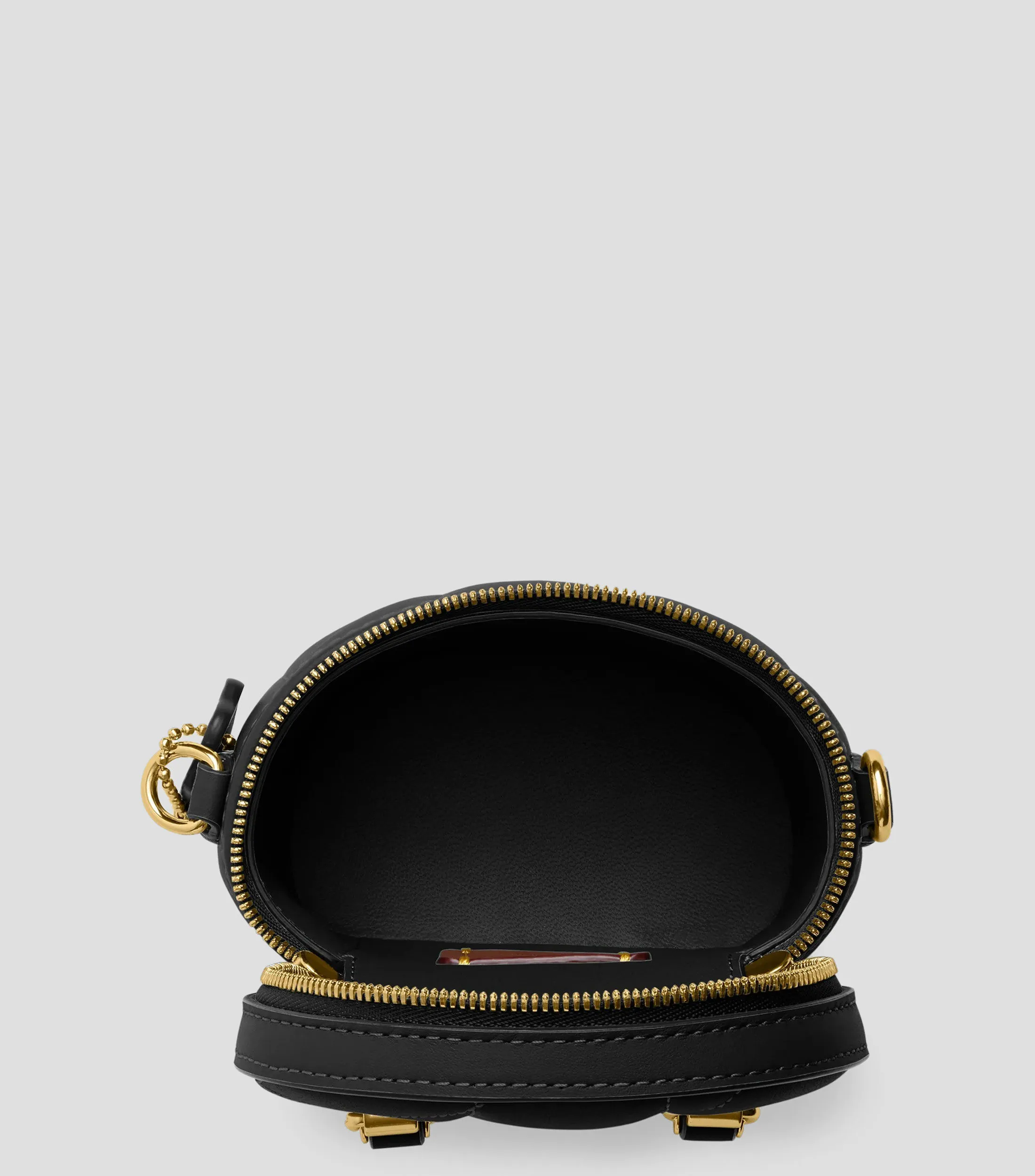 Coach Bolso crossbody en piel negro Quilted Trail 12 Mujer