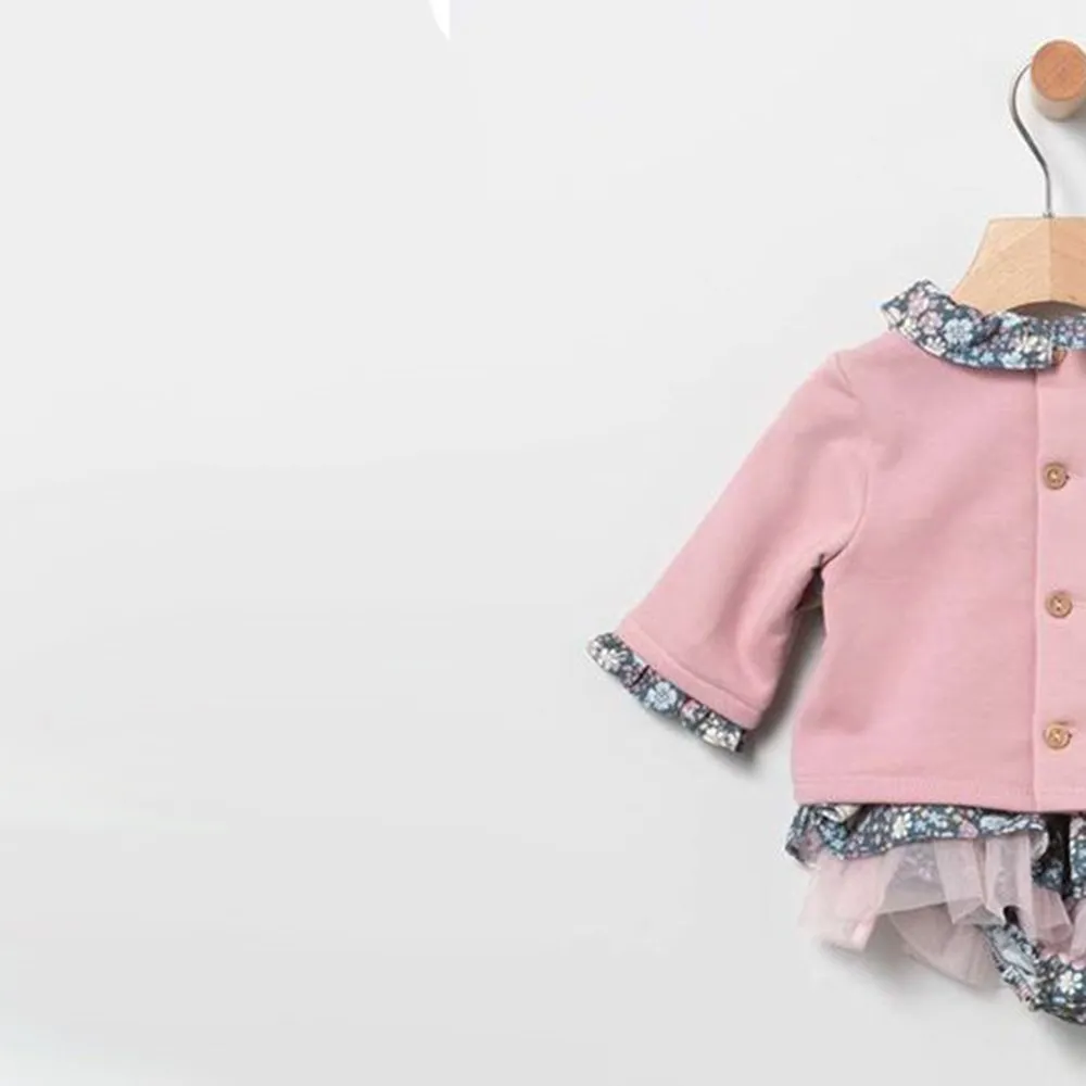 Coco Acqua Conjunto Pack de bebé niña 80309 ROSA NUDE CORDONETS