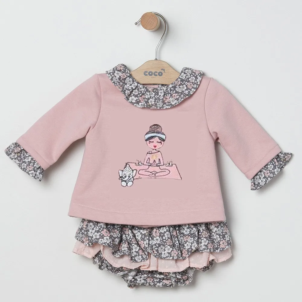 Coco Acqua Vestido de bebé niña 80310 NUDE CORDONETS