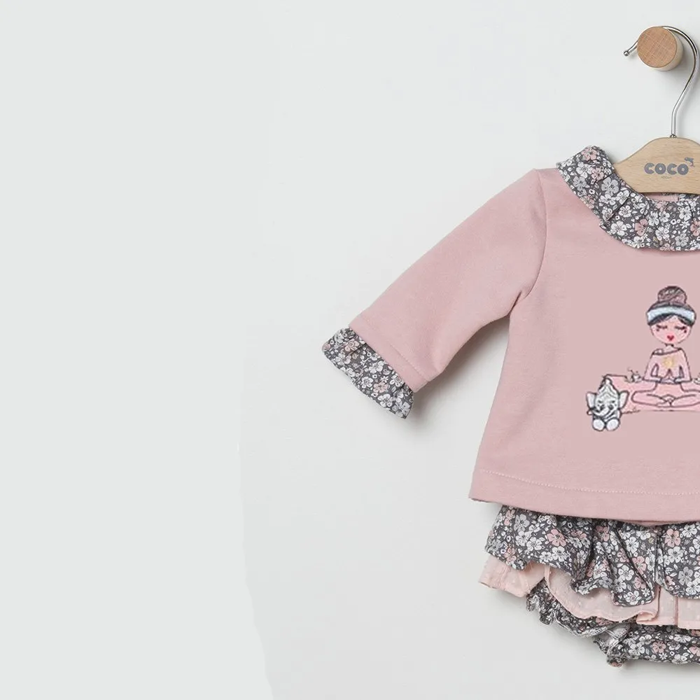 Coco Acqua Vestido de bebé niña 80310 NUDE CORDONETS