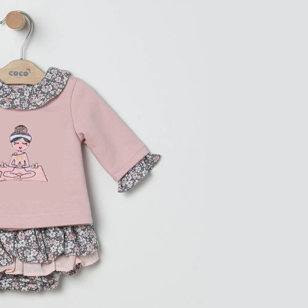 Coco Acqua Vestido de bebé niña 80310 NUDE CORDONETS