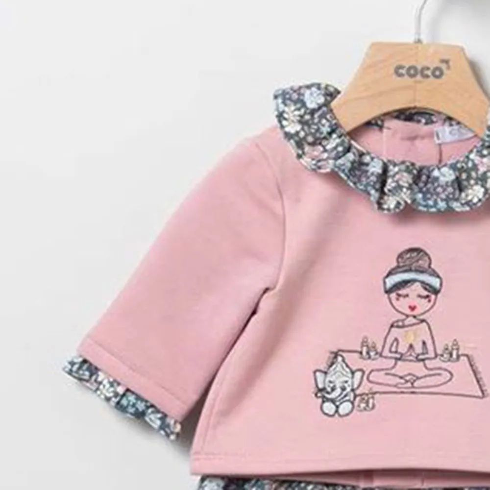Coco Acqua Vestido de bebé niña 80310 NUDE CORDONETS