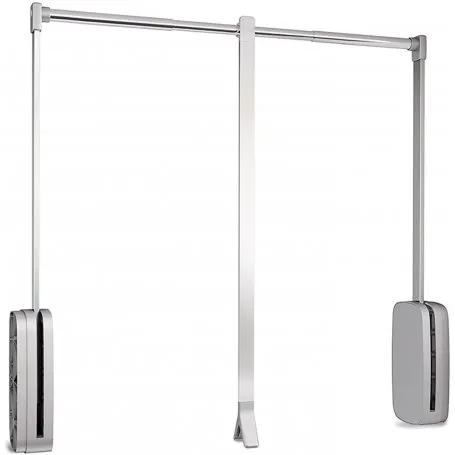 COLGADOR ABATIBLE PARA ARMARIO REGULABLE 600830MM HASTA 12 KG ACERO COLOR CROMADO EMUCA