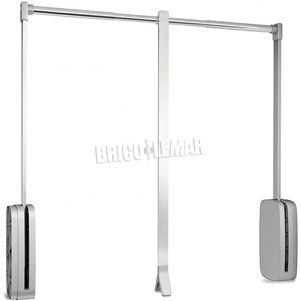COLGADOR ABATIBLE PARA ARMARIO REGULABLE 600830MM HASTA 12 KG ACERO COLOR CROMADO EMUCA