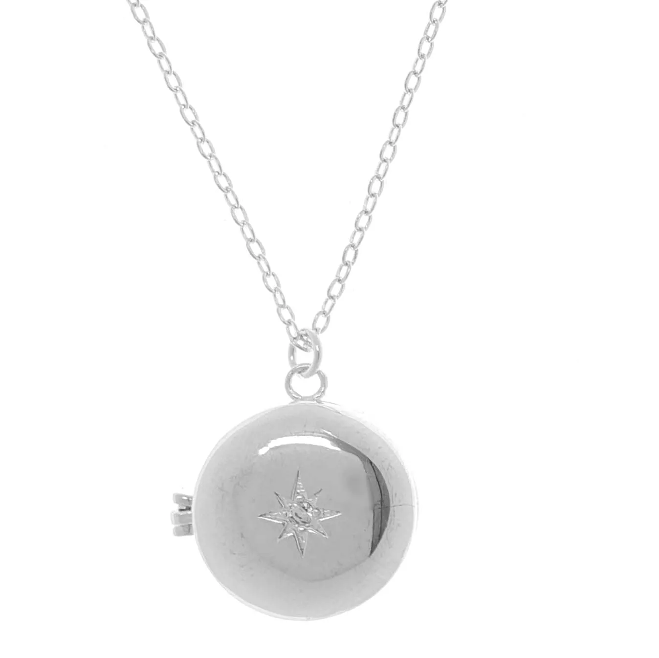Colgante guardapelo plata liso