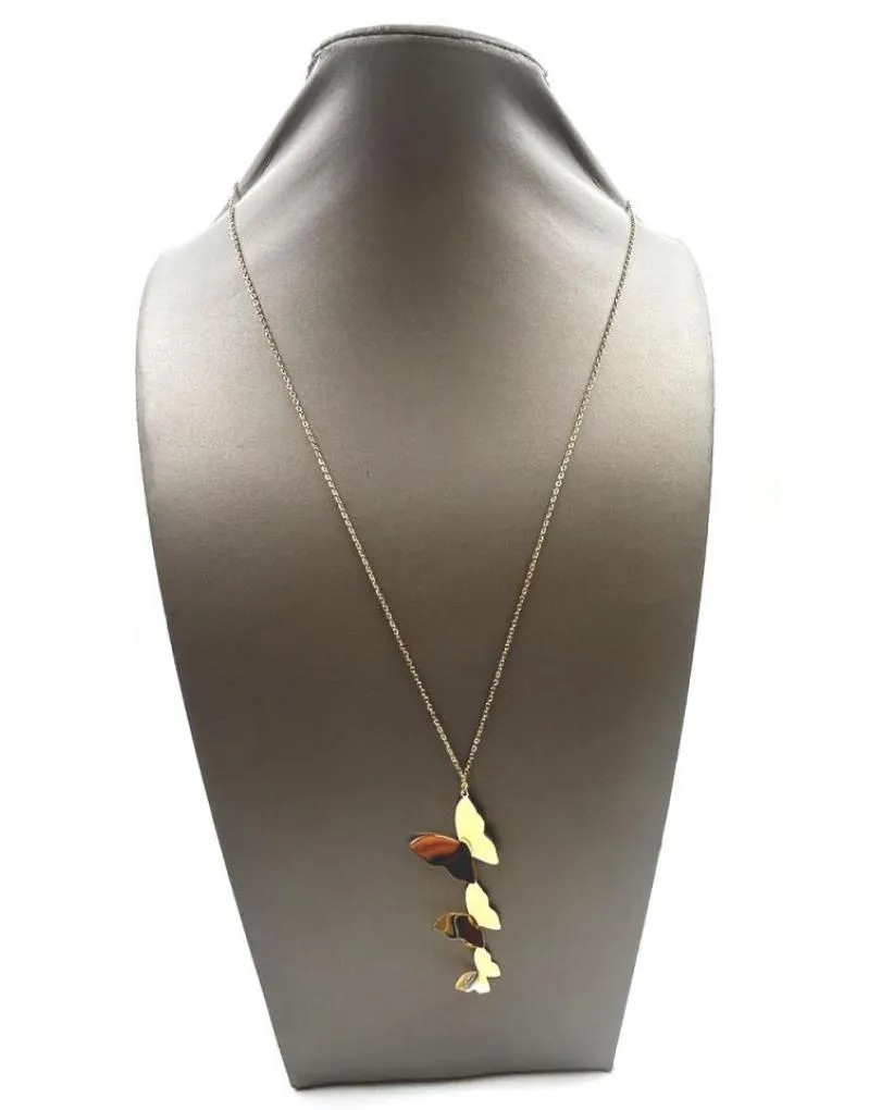 COLGANTES LARGOS DORADOS DE MARIPOSAS, JOYAS ELEGANTES
