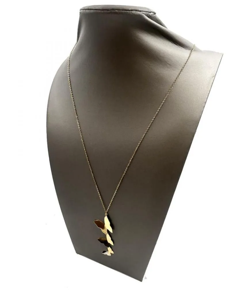 COLGANTES LARGOS DORADOS DE MARIPOSAS, JOYAS ELEGANTES