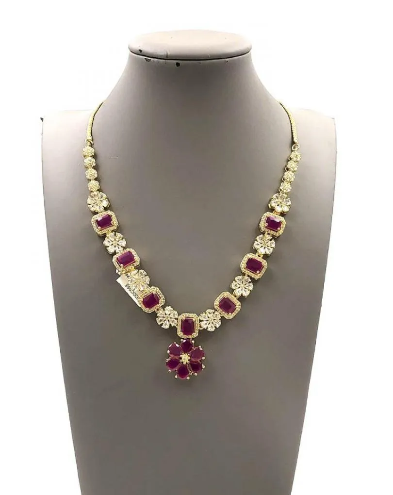 COLLARES FUCSIAS PARA BODAS DISEÑO EXQUISITO DE FLORES