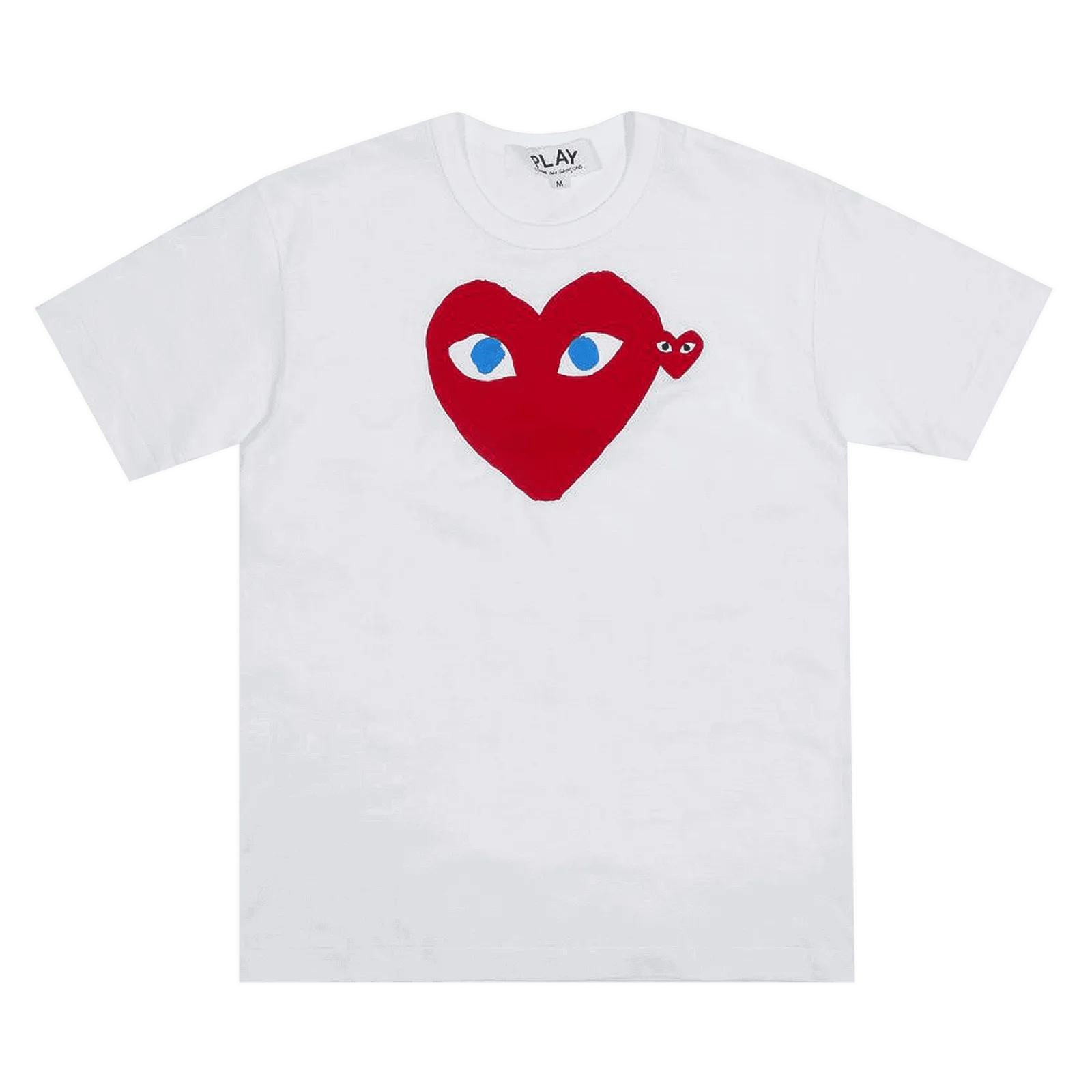 COMME DES GARçONS PLAY BLUE EYES RED HEART TSHIRT