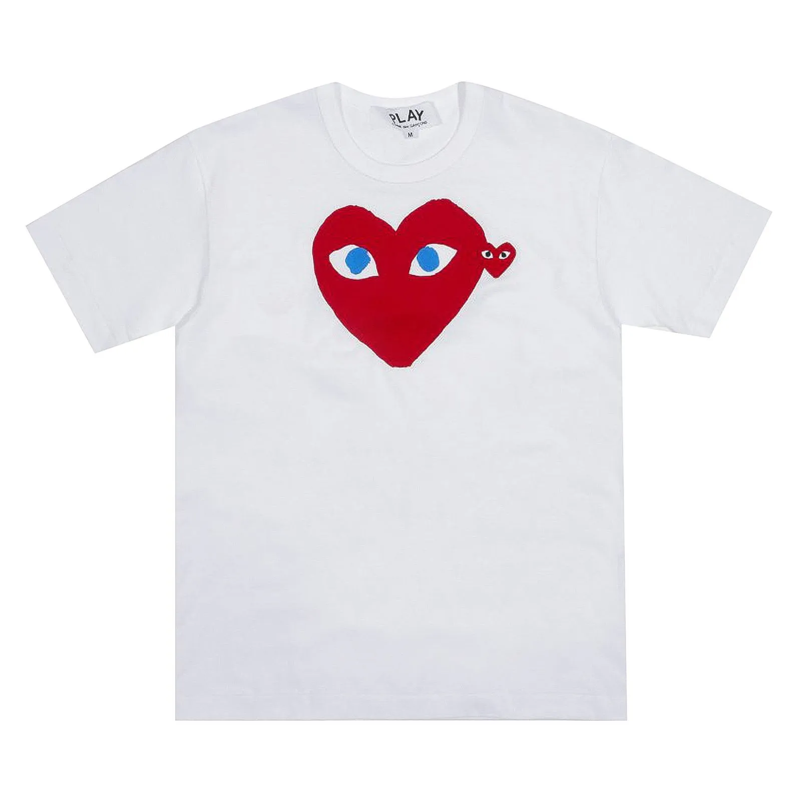 COMME DES GARçONS PLAY BLUE EYES RED HEART TSHIRT