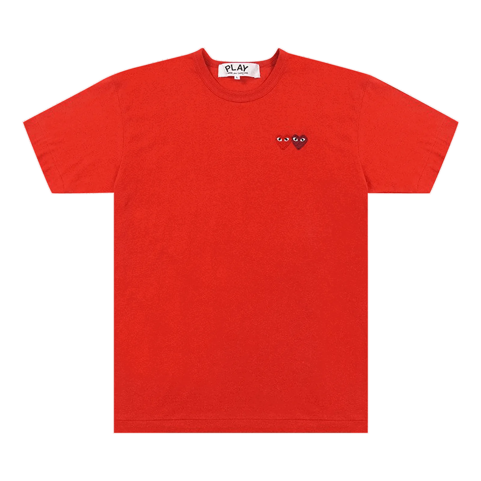 COMME DES GARçONS PLAY DOUBLE HEARTS TSHIRT