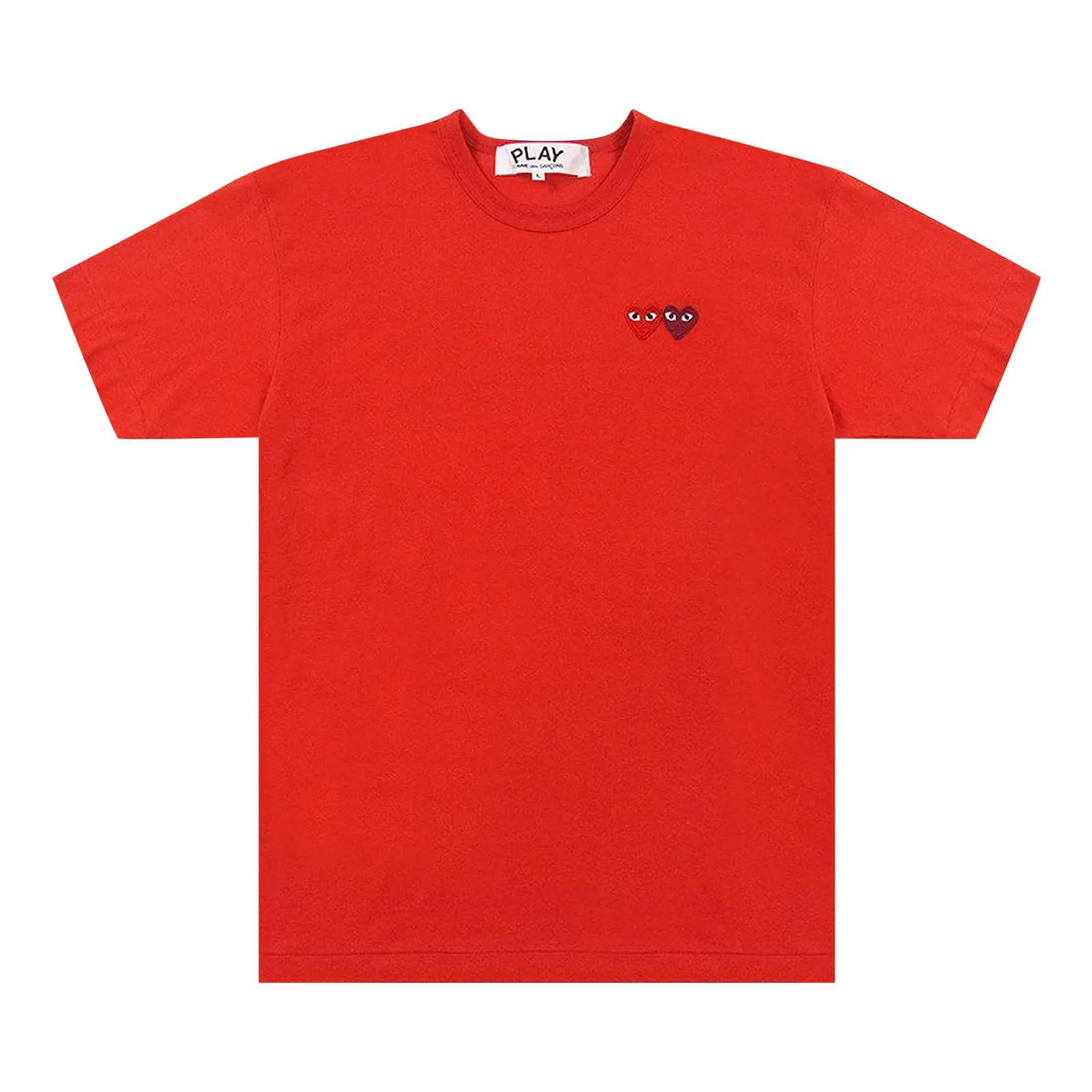 COMME DES GARçONS PLAY DOUBLE HEARTS TSHIRT