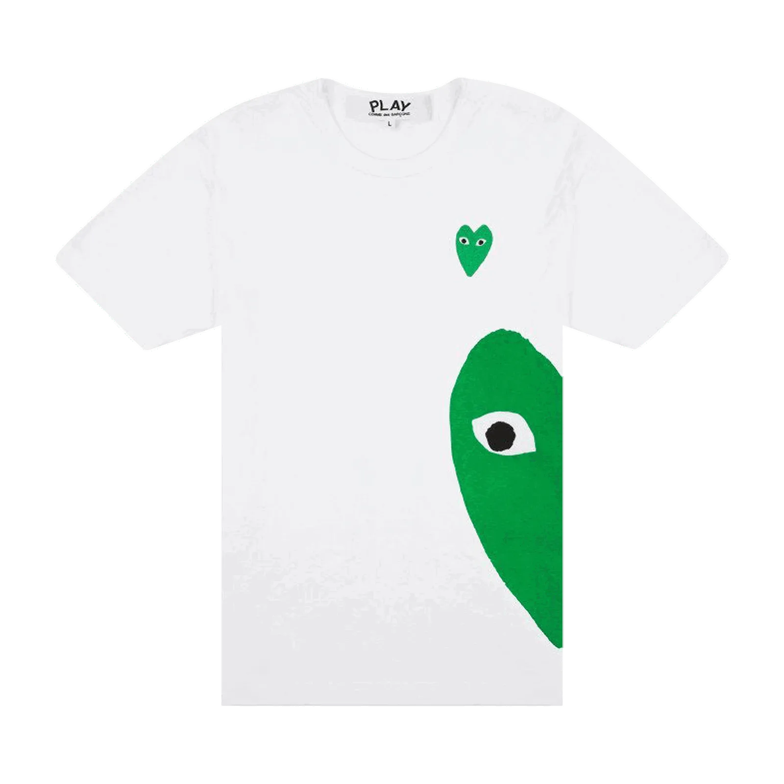 COMME DES GARçONS PLAY GREEN EMBLEM HEART TSHIRT