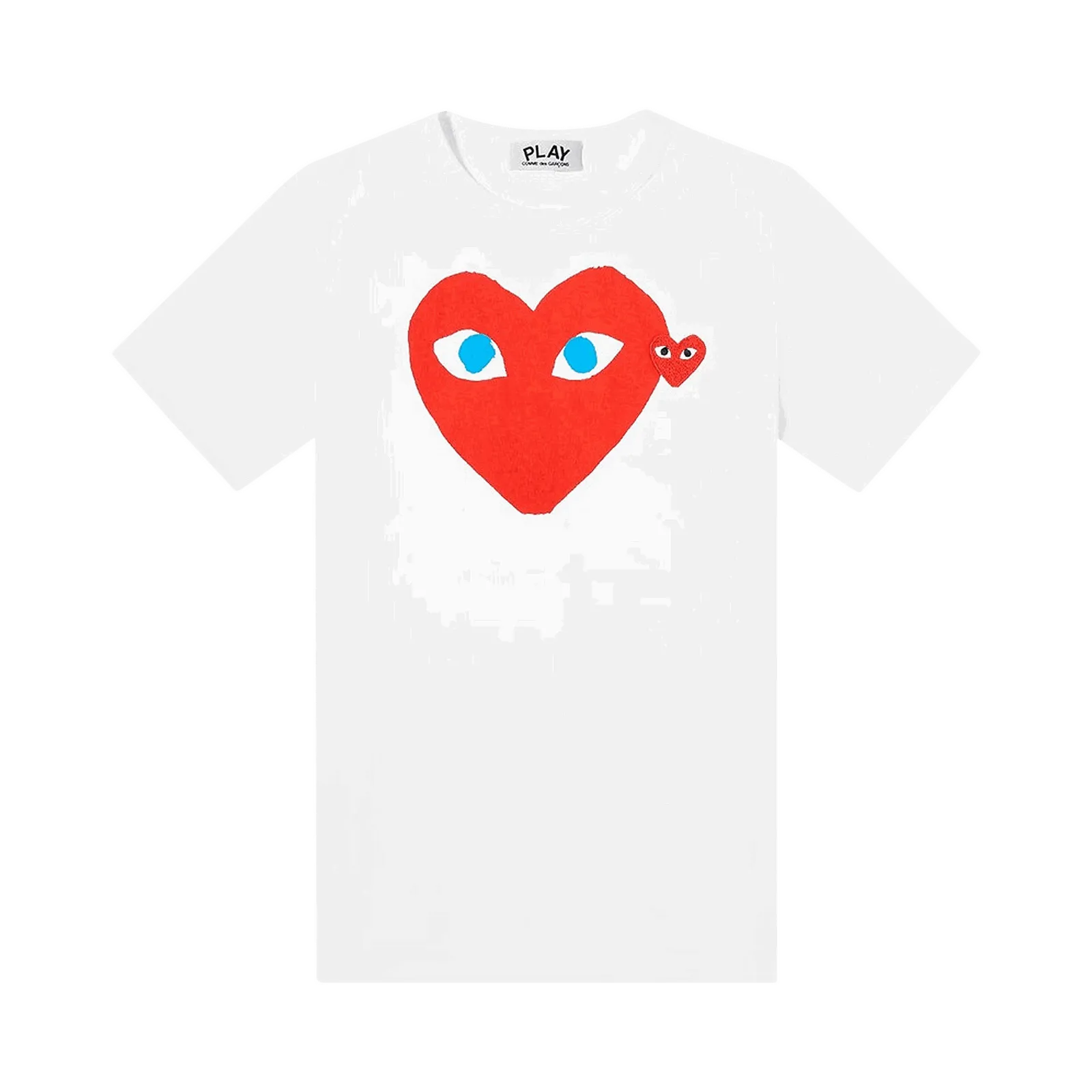 COMME DES GARçONS PLAY HEART EYES LOGO TSHIRT